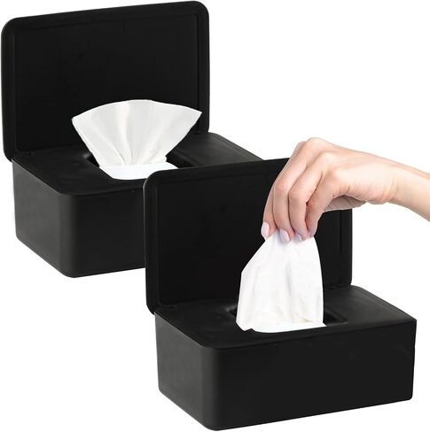 1 Pcs Diaper Wipes Dispenser,Refillable Wipe Container, Wet Wipes Dispenser | ( White )wipe dispenser,Wipe Container with Sealing Design Lid, Keep Wipes Fresh,Wet Wipes Cases in Kuwait