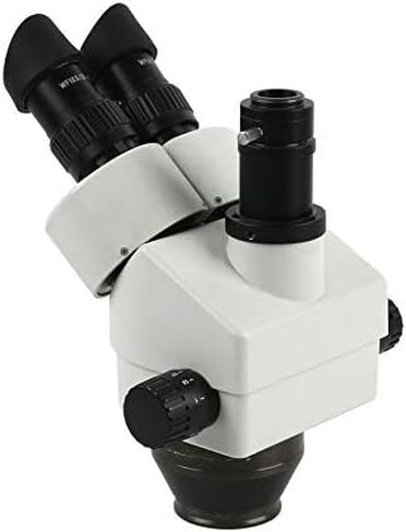 7X-45X Continuous Zoom Simul-Focal Trinocular Stereo Microscope LED Ring Light for Phone PCB Chip Soldering Repair (Color : White) in Kuwait