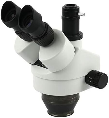 7X-45X Continuous Zoom Simul-Focal Trinocular Stereo Microscope LED Ring Light for Phone PCB Chip Soldering Repair (Color : White) in Kuwait
