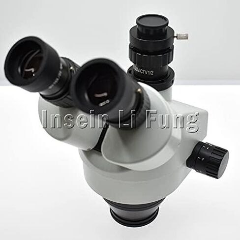 Trinocular Stereo Microscope 3.5X-90X Continuous Zoom Magnification Full HD 2.0MP VGA Camera LED Light Source 10-inch Monitor (With 10 Inch Monitor Standard 7X 45X) in Kuwait