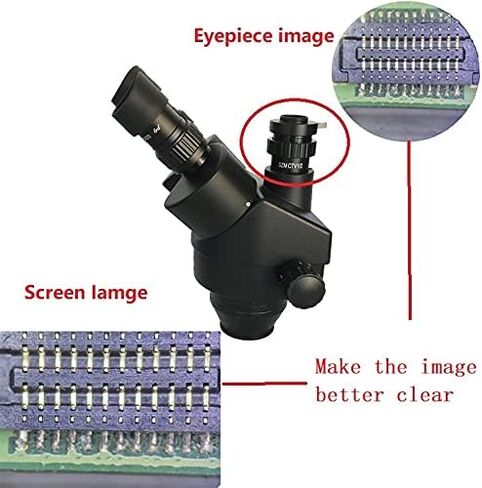 34MP HDMI Digital USB Camera 3.5X-90X Simul-Focal Trinocular Soldering Stereo Zoom Microscope LED Ring Lights for Phone Repair (Color : Blue) (3.5x 90x 34mp Ctv0.5) in Kuwait