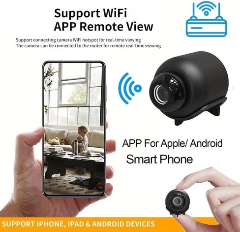 New Camera Wireless 1080P Night Vision Cam Surveillance Security Video Motion Detect Camcorder Mini Cam Monitor Smart Home in Kuwait
