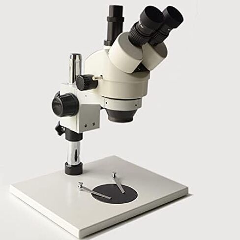FYSCOPE Microscope 3.5X-90X Trinocular Inspection Microscope with Super Large Stand +144 pcs LED Light 165mm in Kuwait