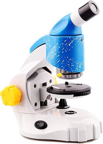 Kids Beginner Microscope can Directly Observe Objects Observe Specimens ABS Material 1.6-8X Focusing Rod Continuous Zoom Can Be Connected to Mobile Phones Suitable for 5-12 Years Old (Package two) in Kuwait