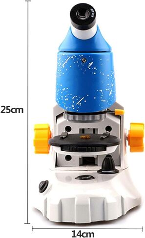Kids Beginner Microscope can Directly Observe Objects Observe Specimens ABS Material 1.6-8X Focusing Rod Continuous Zoom Can Be Connected to Mobile Phones Suitable for 5-12 Years Old (Package two) in Kuwait