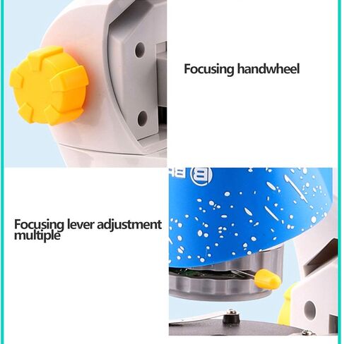 Kids Beginner Microscope can Directly Observe Objects Observe Specimens ABS Material 1.6-8X Focusing Rod Continuous Zoom Can Be Connected to Mobile Phones Suitable for 5-12 Years Old (Package two) in Kuwait
