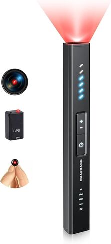 Hidden Camera Detectors GPS Tracker Detector with 6 Modes for Travel | Camera Finder Hidden Device Detector for Hotel Security with Type C Charging Cable , Matte Black in Kuwait