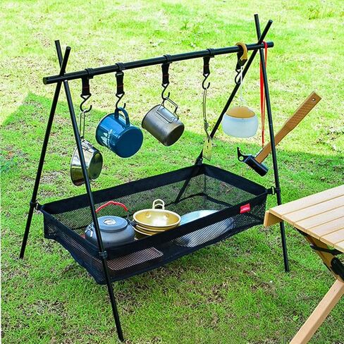 Under Table Storage Bag, Desk Storage Mesh Bag Storage Bag for Camping Tripod Rack in Kuwait