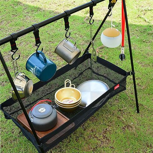 Under Table Storage Bag, Desk Storage Mesh Bag Storage Bag for Camping Tripod Rack in Kuwait