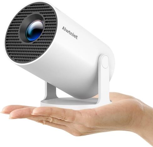 Mini Projector with Wifi 6 and Bluetooth5.4, Portable Projector 4K Support, Android 14 Smart Proyector with 200ASIN & Auto Keystone, Alwtniet HY300Pro Small Proyector for Bedroom, Movie, Outdoor in Kuwait