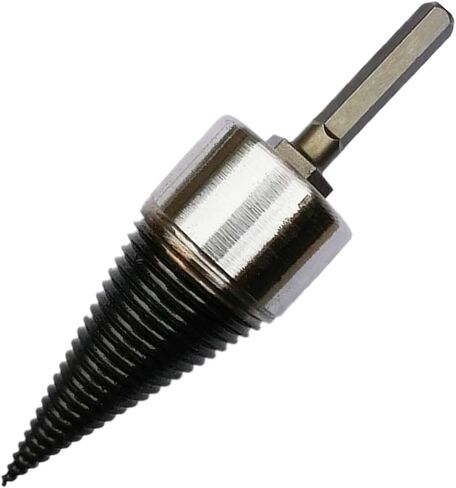 Heavy Wood Drill Bit Firewood Log Splitter U Anti-Skid Thread U Screw Splitting Cone Screw Cone Driver Fire Wood Log Splitter Hex Shank Handle Large,1.45 Lb Diameter (42 mm) in Kuwait