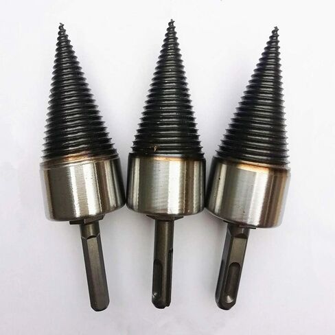 Heavy Wood Drill Bit Firewood Log Splitter U Anti-Skid Thread U Screw Splitting Cone Screw Cone Driver Fire Wood Log Splitter Hex Shank Handle Large,1.45 Lb Diameter (42 mm) in Kuwait