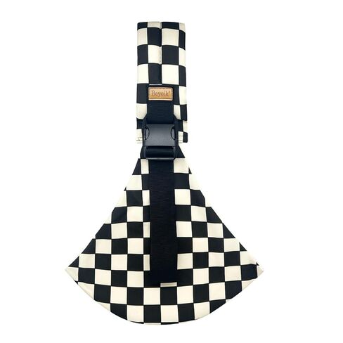 Baby Sling Carrier,Baby Sling Carrying 10-30 lbs(Ebony Check) | Adjustable Size for growing baby,Lightweight,Easy to Store,Front & Rear Safety Buckle Design,Travel, Camping,Shopping in Kuwait