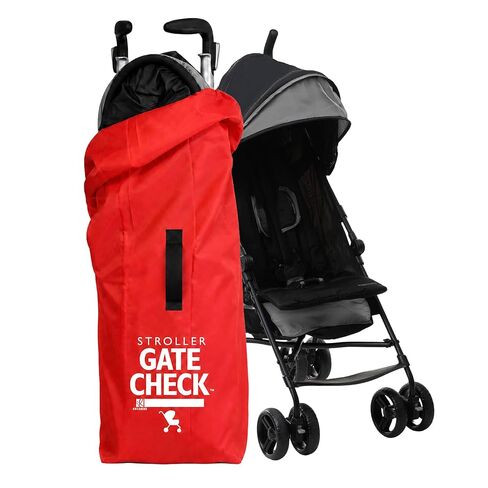 J.L. Childress Gate Check Bag for Umbrella Strollers - Travel Bag for Airplane, Fits Most Single Umbrella Baby Strollers, Airport Accessories for Gate Check, Flying Essentials - Red in Kuwait