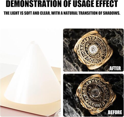 Cone Jewelry Photography Photo Light & Flashing Diffuser for Small Product Reflective Objects Photoshoot Professional Softbox in Kuwait