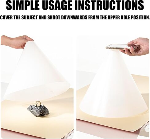 Cone Jewelry Photography Photo Light & Flashing Diffuser for Small Product Reflective Objects Photoshoot Professional Softbox in Kuwait