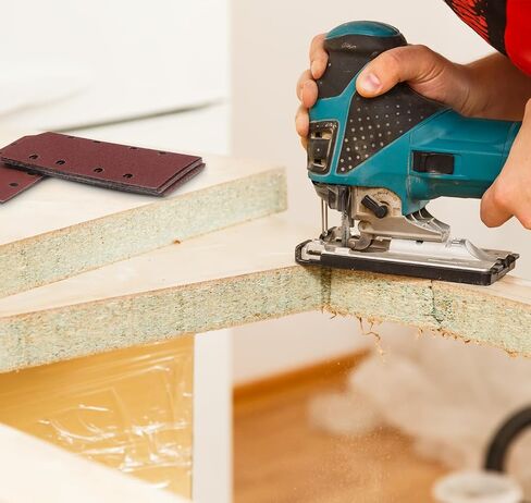 Sand Paper Sheets, 8 Holes Hook & Loop Sandpaper Sanding Sheet Assorted for 1/3 Sheet Sander, 60/80/120/180/320/600/800/1000 Grits Sandpaper for Wood Metal Crafts Plaster and Other Surfaces (40) in Kuwait
