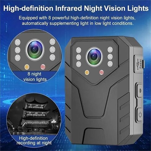 4K/1080P WiFi Waterproof Mini Digital Recorder, Recessed Night Vision Device for On-Site Law Enforcement Recording(1080P No WiFi Nocard) in Kuwait