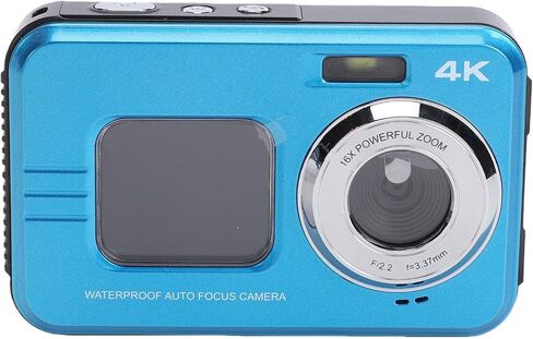 Fabater Underwater Camera, 4K 48MP 11.5FT Water Proof Camera for Snorkeling, Autofocus 16X Digital Zoom Dual Screen Point and Shoot Digital Cam with 32GB Card, 700mAh Battery (Green) in Kuwait