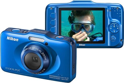 Nikon COOLPIX S31 10.1 MP Waterproof Digital Camera with 720p HD Video (Blue) (Renewed) in Kuwait