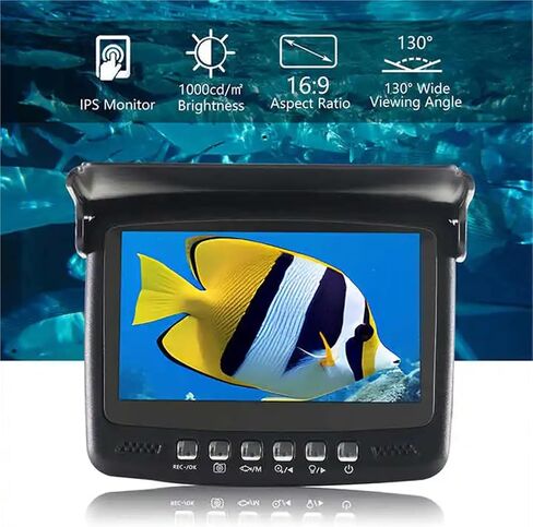 Underwater Camera, 4.3Inch 1000TVL Underwater Submarine Camera Ice -ishing Camera Fish Finder AV Endoscope(50M) in Kuwait