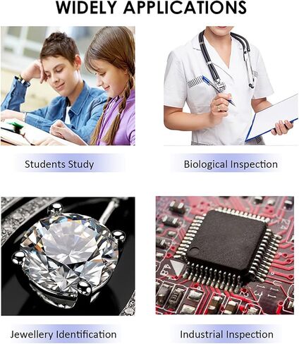 ZJchao USB Digital Microscope Camera, 1600X Magnification 1080P HD Video Recording with 8 Dimmable LEDs for PC Phone Circuit Board Jewelry Inspection (1) in Kuwait