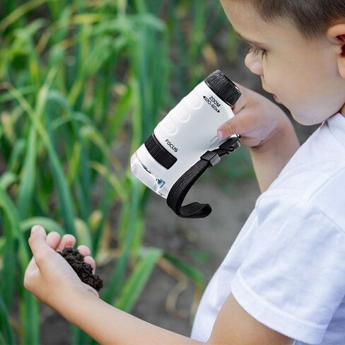 Pocket Microscope for Kids, 2026 New Educational Mini Microscope - Portable Handheld Microscope Kit for Home School Lab, Biology Science Education - Christmas Stocking Stuffers, Birthday Gifts (Green) in Kuwait