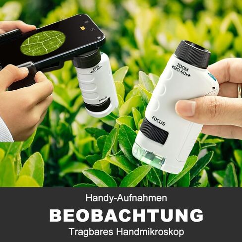 Pocket Microscope for Kids, 2026 New Educational Mini Microscope - Portable Handheld Microscope Kit for Home School Lab, Biology Science Education - Christmas Stocking Stuffers, Birthday Gifts (Green) in Kuwait