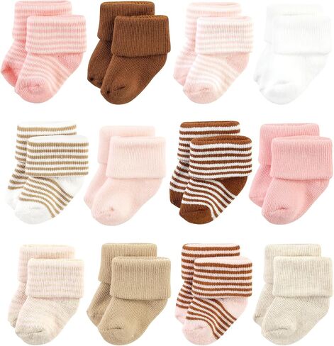Hudson Baby Basics Unisex Baby Cozy Terry Baby Sock 12-Pack in Kuwait