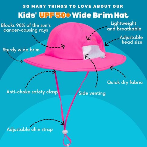 SwimZip Wide Brim Sun Hat | UPF 50+ Protection for Baby, Toddler, and Kids in Kuwait