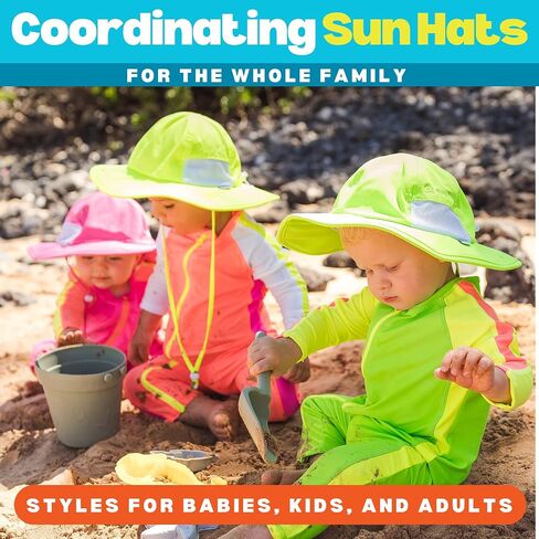 SwimZip Wide Brim Sun Hat | UPF 50+ Protection for Baby, Toddler, and Kids in Kuwait