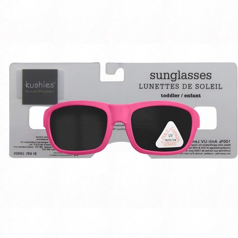 Kushies Kid Size Dupont Rubber Sunglasses with Polycarbonate Lenses (Newborn, Pink) in Kuwait