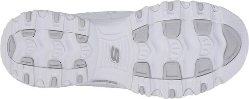 Skechers Women's D'Lites Fresh Start Sneaker, White/Silver, 5.5 in Kuwait