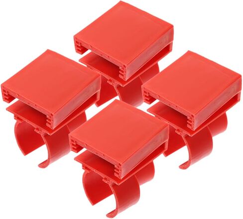 Cabilock 4 Pcs Aquarium Light Bracket Clip for Fish Tank LED Submersible Lights Holder with Sturdy Abs Material and Red Color Practical Fixing Clamp and Air Hose Tubes in Kuwait