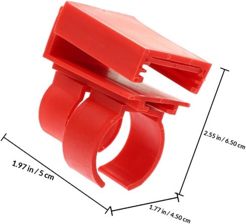 Cabilock 4 Pcs Aquarium Light Bracket Clip for Fish Tank LED Submersible Lights Holder with Sturdy Abs Material and Red Color Practical Fixing Clamp and Air Hose Tubes in Kuwait