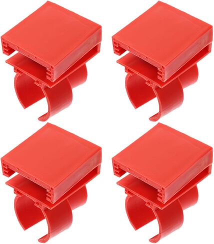 NOLITOY 4 Pcs Red Abs Aquarium Light Bracket for LED Submersible Lights, Stable and Reliable Fish Tank Mount with Suction Cups, Aesthetic and Practical Holder for Secure Installation in Kuwait