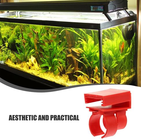 NOLITOY 4 Pcs Red Abs Aquarium Light Bracket for LED Submersible Lights, Stable and Reliable Fish Tank Mount with Suction Cups, Aesthetic and Practical Holder for Secure Installation in Kuwait