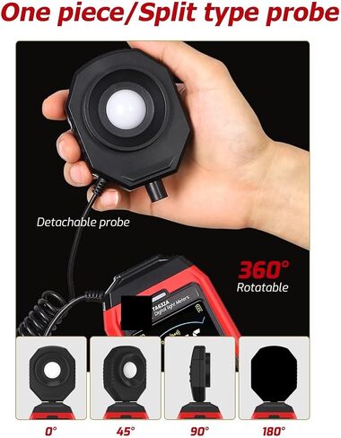 Lux Meter, Light Meter Digital Illumination Photometer Illuminance 0-200000 Lux Handheld Ambient Temperature Measuring Instrument,for Grow Plants/Photography in Kuwait