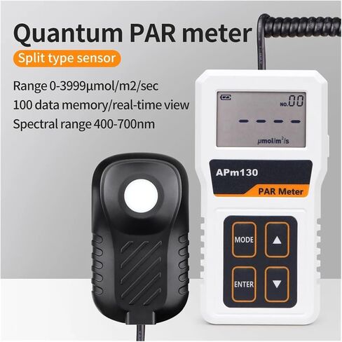 Lux Meter, Light Meter APM130 PAR Intensity Energy Optical Split Type Sensor Monitor for Plants Greenhouse,for Grow Plants/Photography in Kuwait