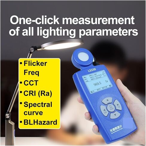 Lux Meter, Light Meter Lux Spectral Luxmeter PPFD CCT UVI CRI Curve Tester for Plants Lighting LS330,for Grow Plants/Photography in Kuwait