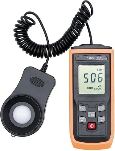 Lux Meter, Light Meter Handheld Digital LCD Photography Luminometer Max Min 0-200000 LUX Photometer Illuminance Tester Luxometro,for Grow Plants/Photography in Kuwait