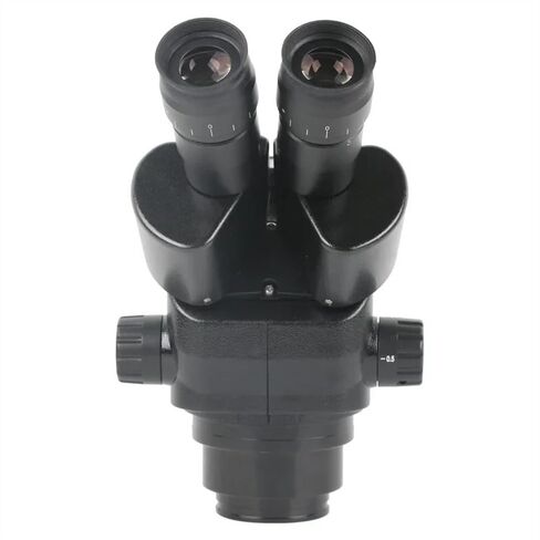 Microscope Observation 5X-110X (2X) Simul Focal Parfocal Trinocular Stereo Microscope WF10X Adjustable Eyepieces Large Depth of Field 110MM Work Distance in Kuwait
