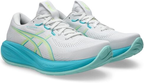 ASICS Women's Gel-Cumulus 28 Running Shoes, 8.5, White/Energy Aqua in Kuwait