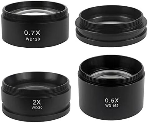 Lab Microscope Replacement Parts 0.5X .7X 1X 2.0X for Zoom Stereo Microscope Thread 48mm in Kuwait