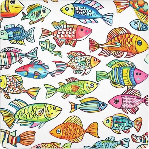 17.7 Inch Multi-Purpose Self-Adhesive Wrap Cloth, Travel Makeup Bag & Camera Lens Protective Wrap for Photography Accessories, Tablet, Phone, Vibrant Fish in Kuwait