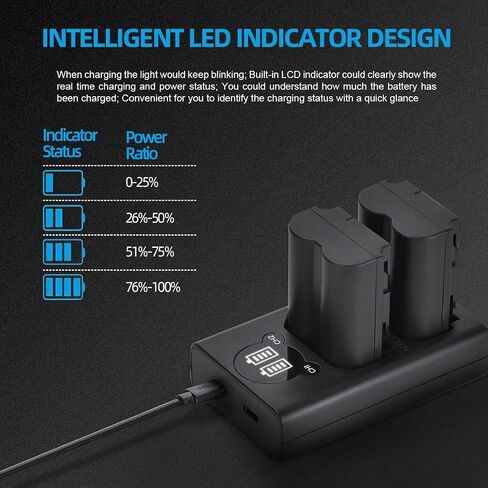 NP-W235 Battery Charger Set Compatible with Fujifilm XT4, X-T4, X-T5, X-H2S, GFX100S, GFX 50S II, X-H2, X-S20，VG-XT4 Camera Battery 2350 mAh in Kuwait