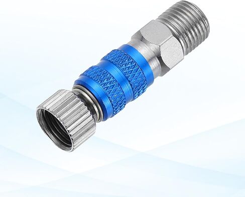 PATIKIL 1/8 Air Brush Connector Adapters, 4pcs Air Brush Quick Connect Air Brush Quick Release Disconnect for Air Brush Hose, Blue Silver in Kuwait