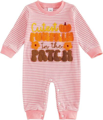 My First Halloween Baby Girl Boy Outfit Cutest Pumpkin In The Patch Jumpsuit Romper Cute Newborn Fall Winter Clothes in Saudi Arabia