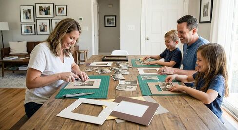 CountryArtHouse Beige Suede 15x15 Uncut Art Mat Board - No Opening - 1 Mat in Kuwait