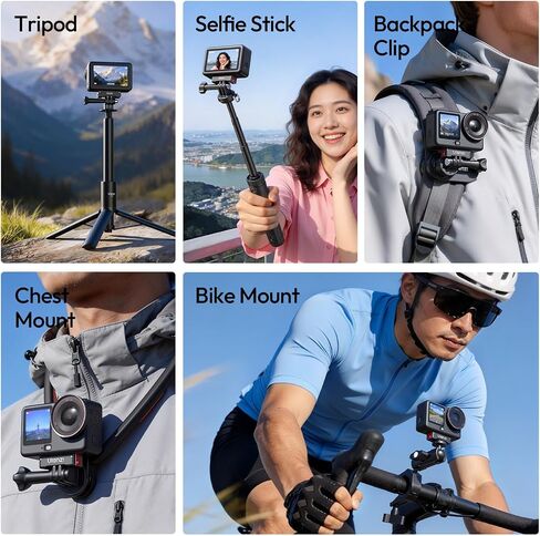 ULANZI OA24 Metal Magnetic Quick Release Adapter Mount for DJI Osmo Action 6/Nano, Aluminum Alloy Expansion Connector with 1/4" Screw Hole, Foldable Dual-Claw Base, Anti-Slip Silicone Pad in Kuwait